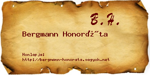 Bergmann Honoráta névjegykártya